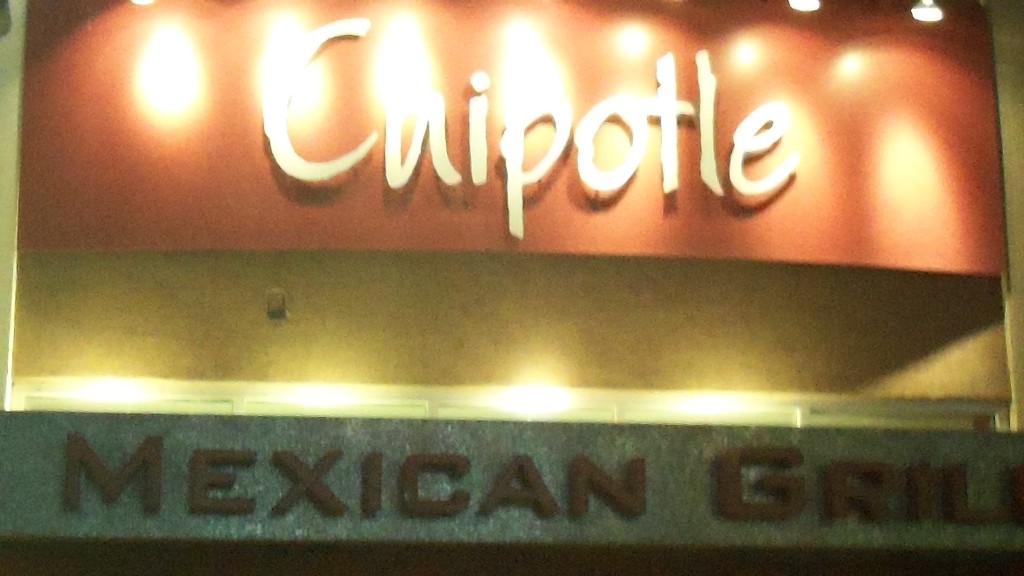 Mexican food at Chipotle Burbank's AMC theatre district.